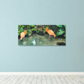 Das rosa Pair Leinwanddruck (Insitu (Holzboden))