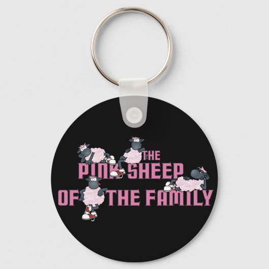 Das rosa Schaf der Familie Schlüsselanhänger (Vorderseite)