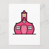 Das rosa Schulhaus Postkarte (Vorderseite)