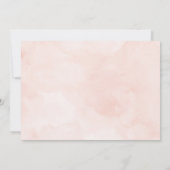 Das Rosa u. Pfirsich, die mit Blumen sind, danken Dankeskarte (Rückseite)