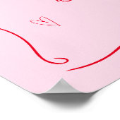 Das Rosa und das Rote Brautparty vom Markt - Willk Poster (Ecke)