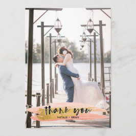 Das Rosa und Gold gebürstet werden, danken Ihnen Dankeskarte