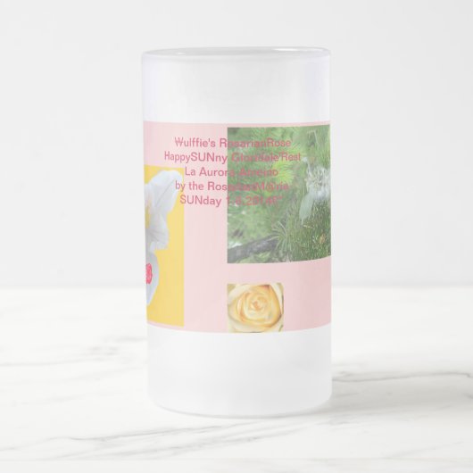 das RosarianRose HappySUNny Mug* der ₩ulffies Mattglas Bierglas (Mittel)