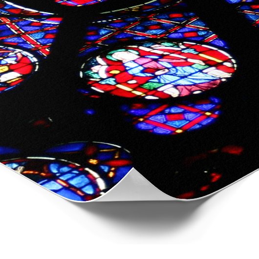 Das Rose-Fenster von Notre-Dame-Poster Poster (Ecke)