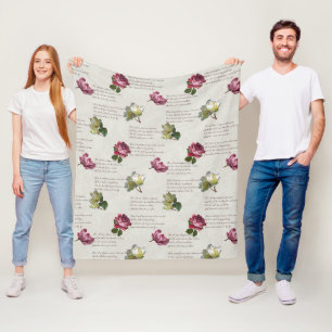 Das Rosen-Gedicht Fleecedecke