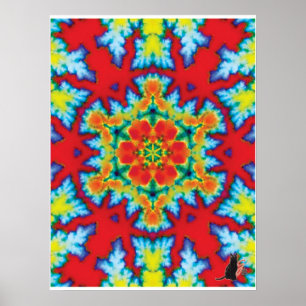 Das Rosey Kinetic Collage Kaleidoskop-Poster Poster