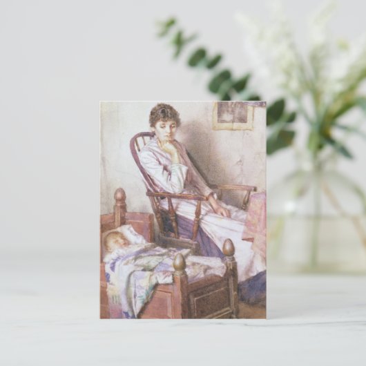 Das rosige Idol ihrer Einsamkeit Postkarte (Stehend Vorderseite)