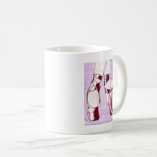 Das Rot beschuht Balletpantoffel Kaffeetasse (VorderseiteRechts)