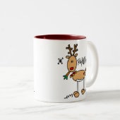 Das Rot roch Reigndeer Tasse (VorderseiteRechts)