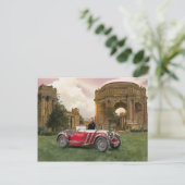 Das rote Auto Postkarte (Stehend Vorderseite)