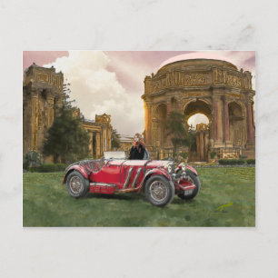 Das rote Auto Postkarte