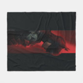 Das rote Bar-Profil von Batman Fleecedecke (Vorderseite (Horizontal))