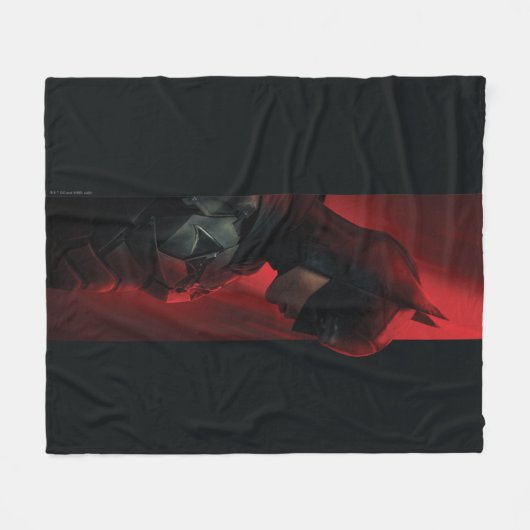 Das rote Bar-Profil von Batman Fleecedecke (Vorderseite (Horizontal))