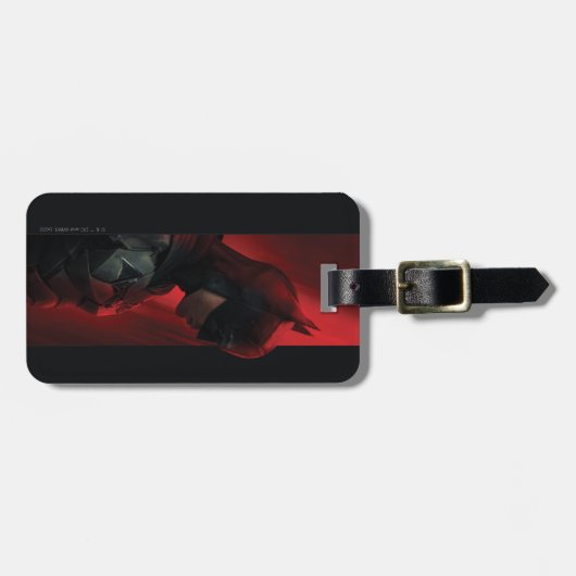 Das rote Bar-Profil von Batman Gepäckanhänger (Vorderseite horizontal)