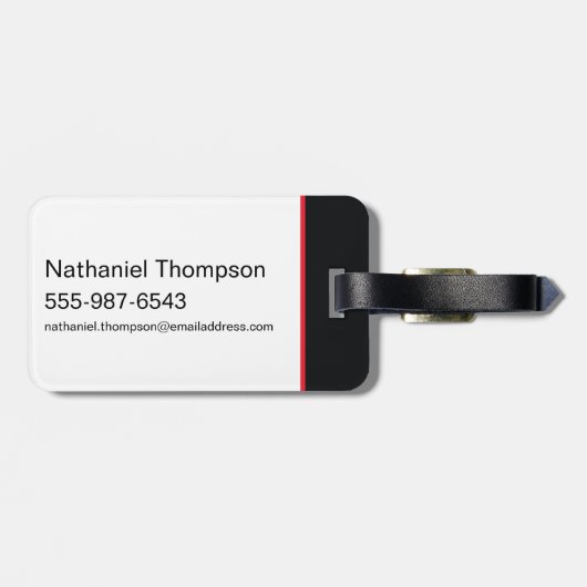 Das rote Bar-Profil von Batman Gepäckanhänger (Rückseite horizontal)