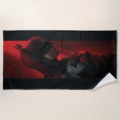 Das rote Bar-Profil von Batman Strandtuch (Vorderseite)