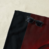 Das rote Bar-Profil von Batman Strandtuch (Beispiel)