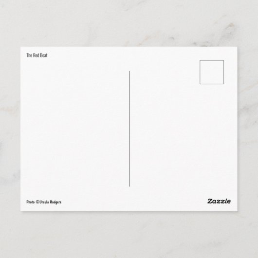 Das Rote Boot Postkarte (Rückseite)