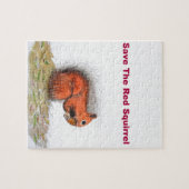 Das rote Eichhörnchen gerettet Puzzle (Horizontal)