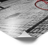 Das rote Fahrrad Fotodruck (Ecke)