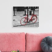 Das rote Fahrrad Leinwanddruck (Insitu (Wohnzimmer))