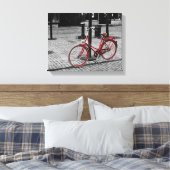 Das rote Fahrrad Leinwanddruck (Insitu (Schlafzimmer))