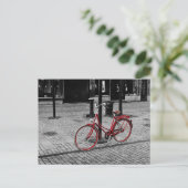 Das rote Fahrrad Postkarte (Stehend Vorderseite)