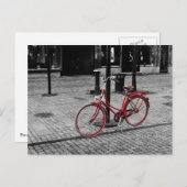 Das rote Fahrrad Postkarte (Vorne/Hinten)