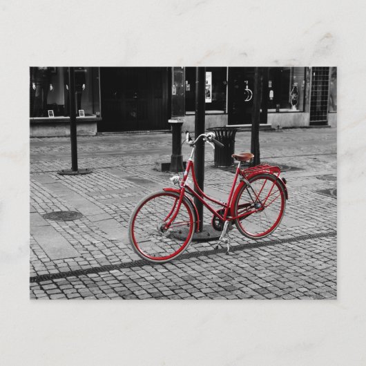 Das rote Fahrrad Postkarte (Vorderseite)