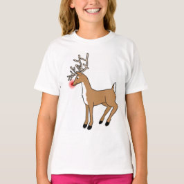 Das rote gerochene Ren T-Shirt