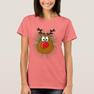 das rote gerochene Ren T-Shirt