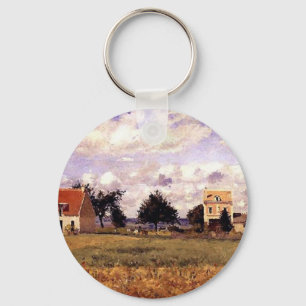 Das rote Haus durch Camille Pissarro Schlüsselanhänger