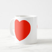 Das rote Herz Kaffeetasse (Vorderseite Links)