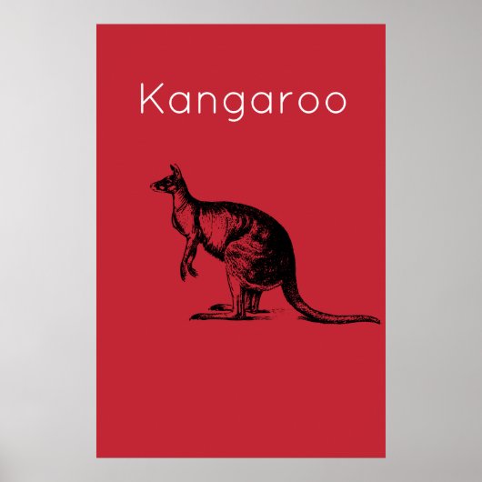 Das Rote Kangaroo Moderne Kunst Poster (Vorne)