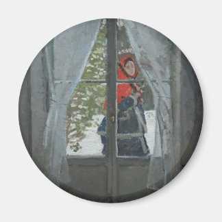 Das rote Kerchach, Portrait von Frau Monet (1873) Magnet