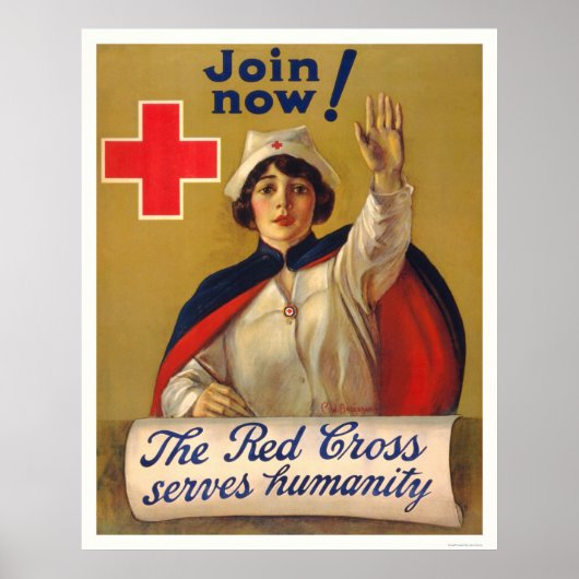 Das Rote Kreuz dient der Menschheit - jetzt beitre Poster (Vorne)