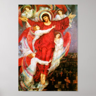Das Rote Kreuz (Kreuzigung Jesu Christi) Poster