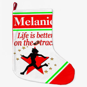 DAS ROTE LEBEN LIEGT AUF DEM TRACK CUSTOM CHRISTMA GROßER WEIHNACHTSSTRUMPF