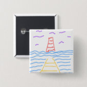 Das rote Leuchtturm und der gelbe Knopf Button (Vorne & Hinten)