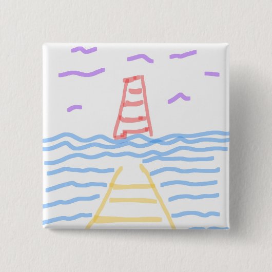 Das rote Leuchtturm und der gelbe Knopf Button (Vorderseite)