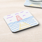 Das rote Leuchtturm und der Gelbe Untersetzer (Linke Seite)