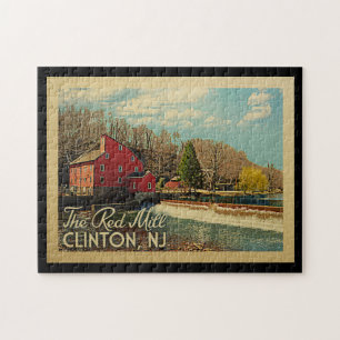 Das rote Mühle Puzzle Clinton NJ Vintage