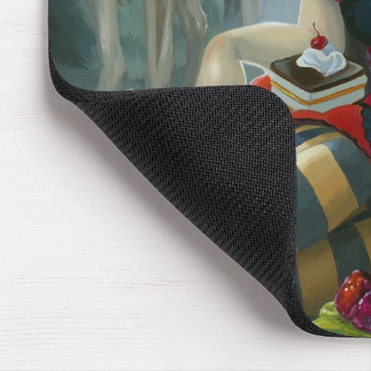 "Das rote Picknick" Mousepad der Reithaube (Ecke)