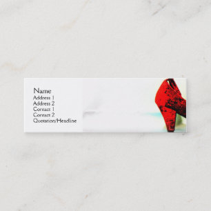 Das rote Schuh-Profil Card2 Mini Visitenkarte