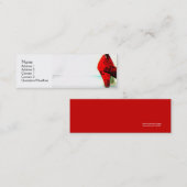 Das rote Schuh-Profil Card2 Mini Visitenkarte (Vorne/Hinten)