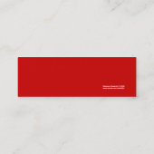 Das rote Schuh-Profil Card2 Mini Visitenkarte (Rückseite)