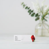Das rote Schuh-Profil Card2 Mini Visitenkarte (Stehend Vorderseite)