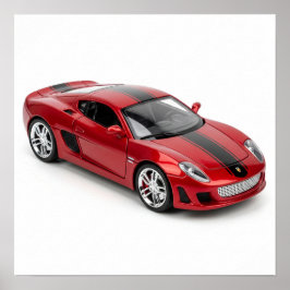 Das rote Sportauto Poster