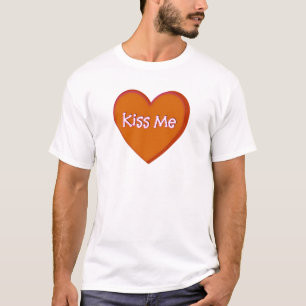 Das rote Süßigkeits-Herz küssen mich weißer T  T-Shirt