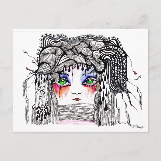 Das rote Teermädchen Postkarte (Vorderseite)